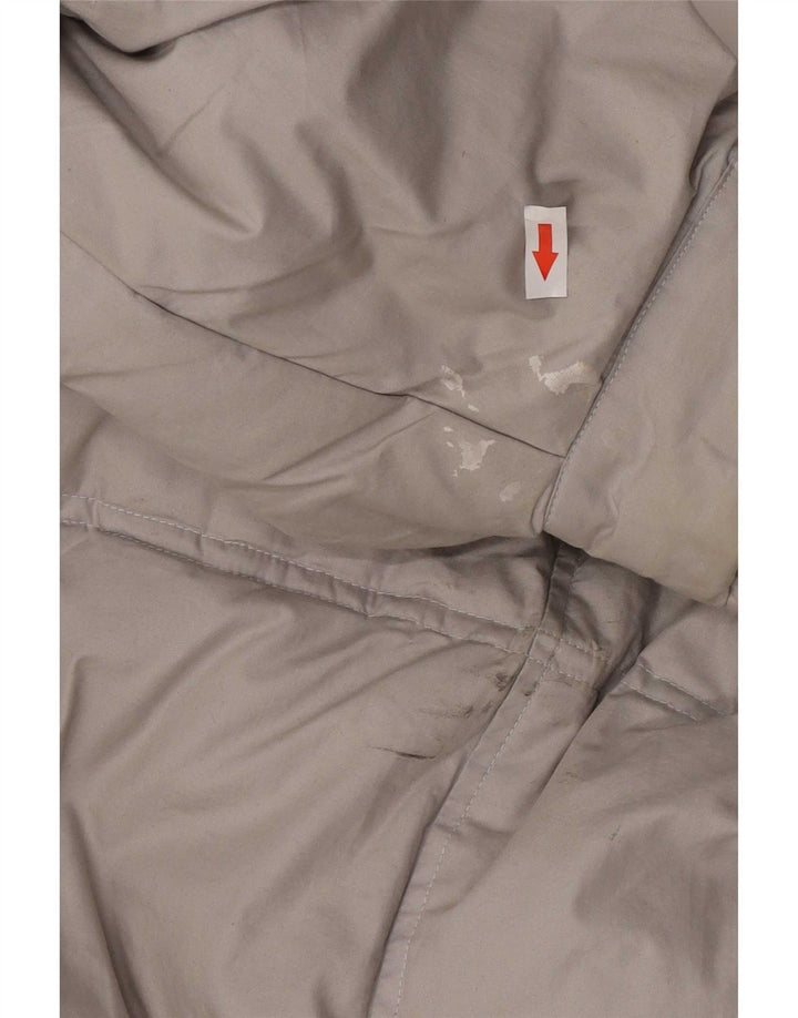 Vintage Mens Padded Jacket UK 44 2XL Grey Cotton