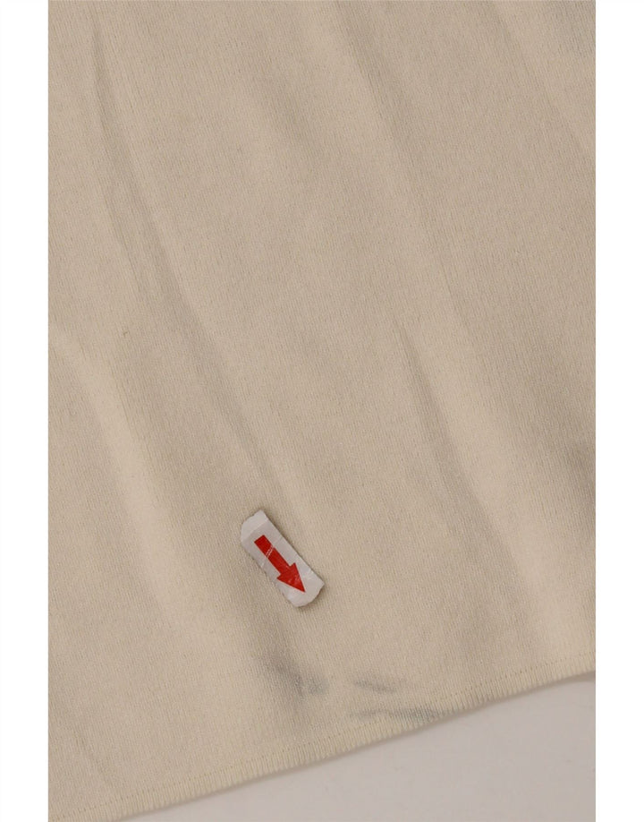 Zara Dame Oversized T-Shirt Top UK 14 Medium Off White Viscose