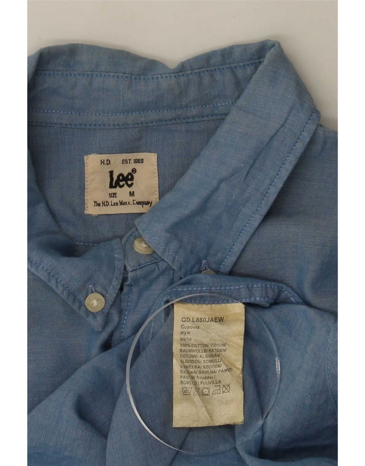 Lee Herrenhemd aus mittelblauer Baumwolle