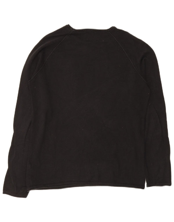 Jack & Jones Pull à col rond pour homme en coton noir Taille L