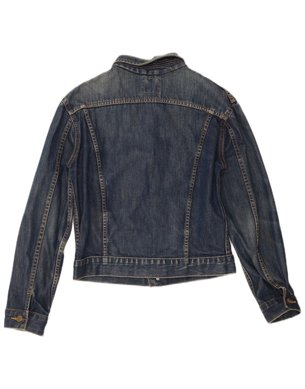 Giacca di jeans da donna Lee UK 14 grande cotone blu