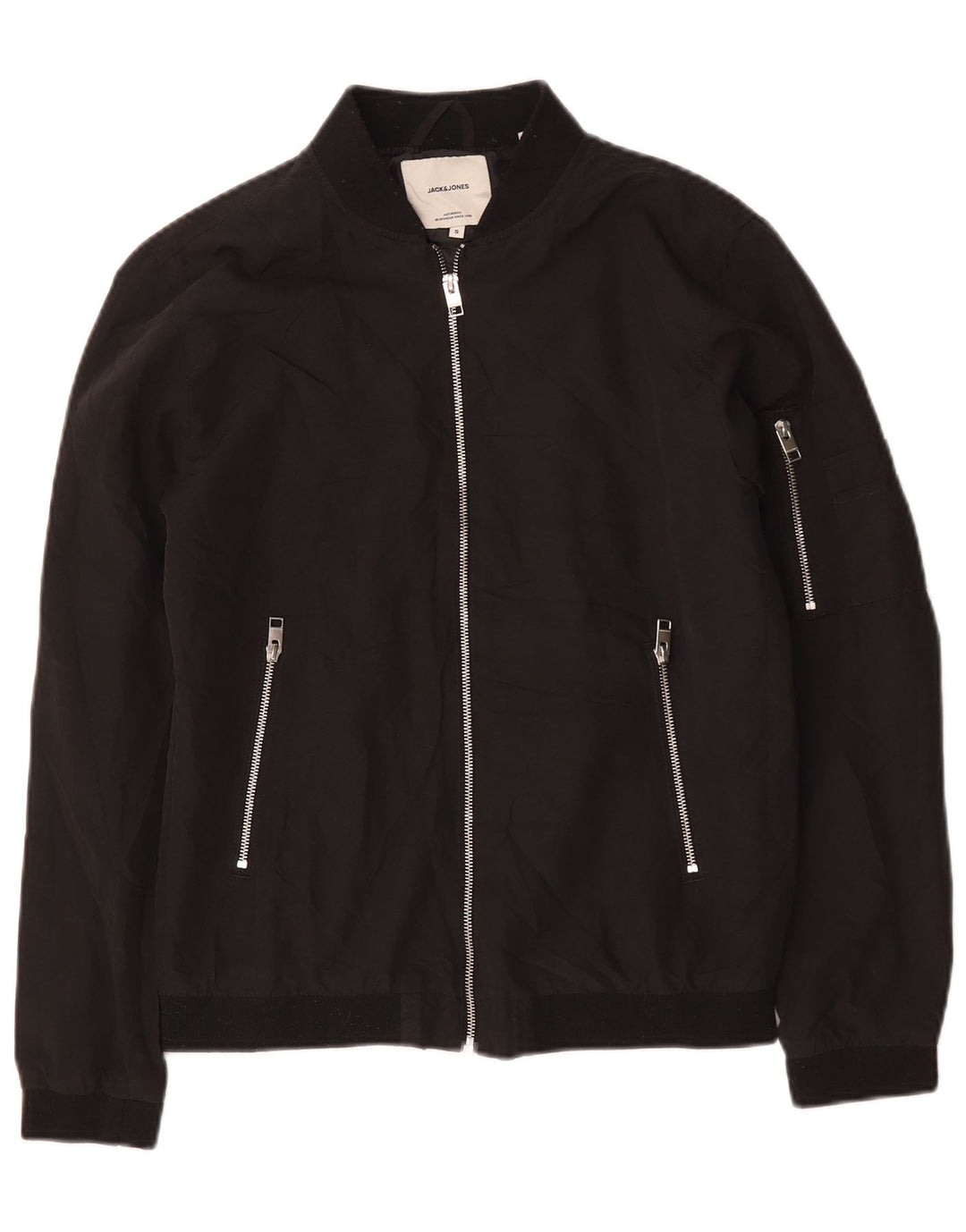 Jack & Jones Ανδρικό Bomber Jacket UK 36 Small Black Polyester
