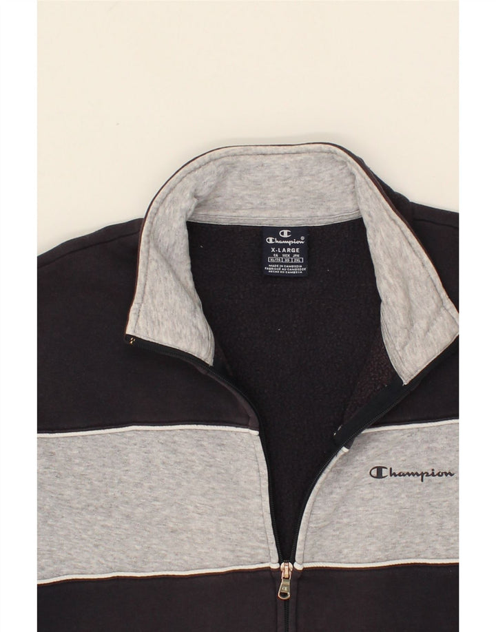 CHAMPION Mens Tracksuit Top Jacket XL Navy Blue Colourblock Vintage Champion and Second-Hand Champion from Messina Hembry 