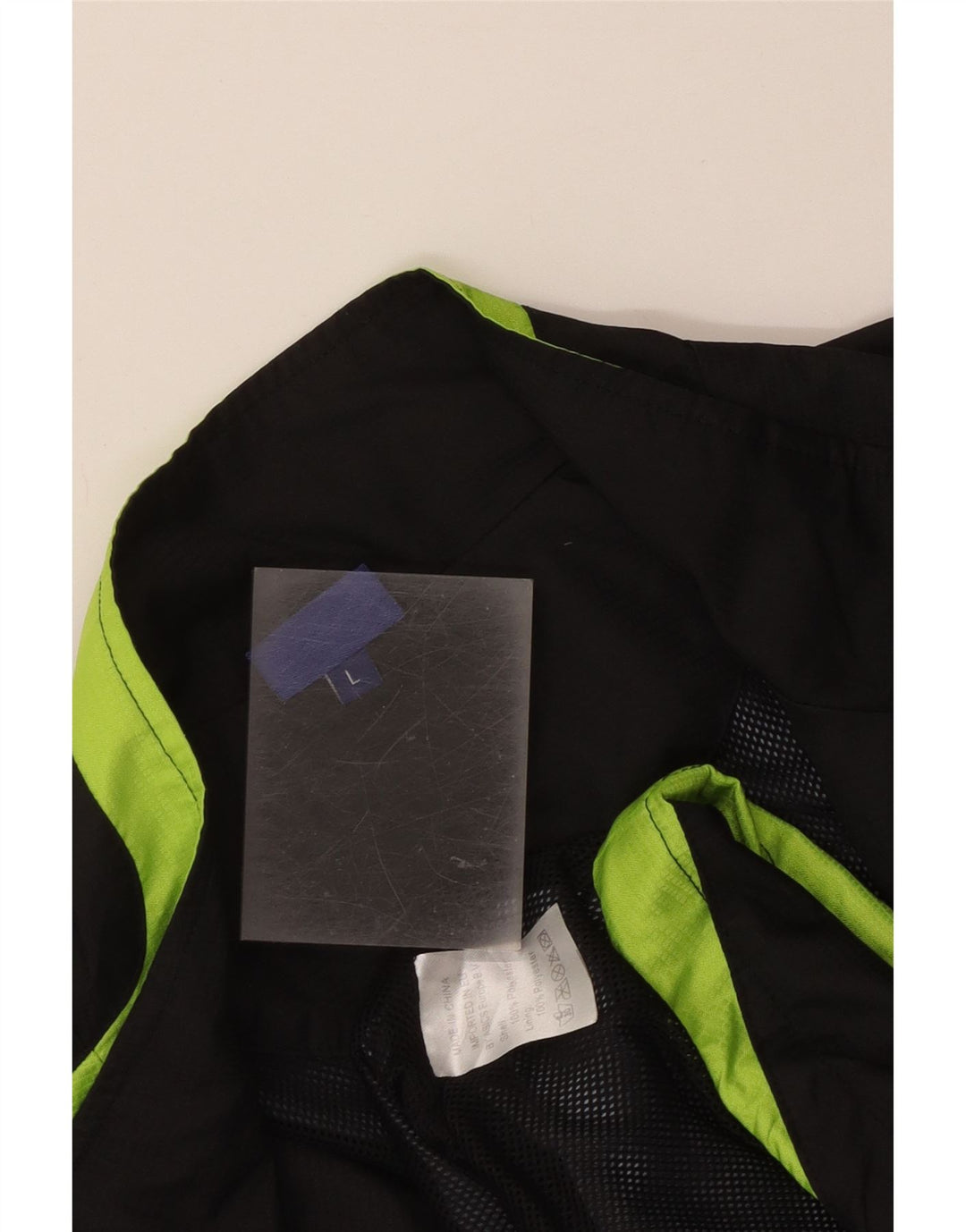 Asics Mens Tracksuit Top Jacket Large Black Colourblock Polyester