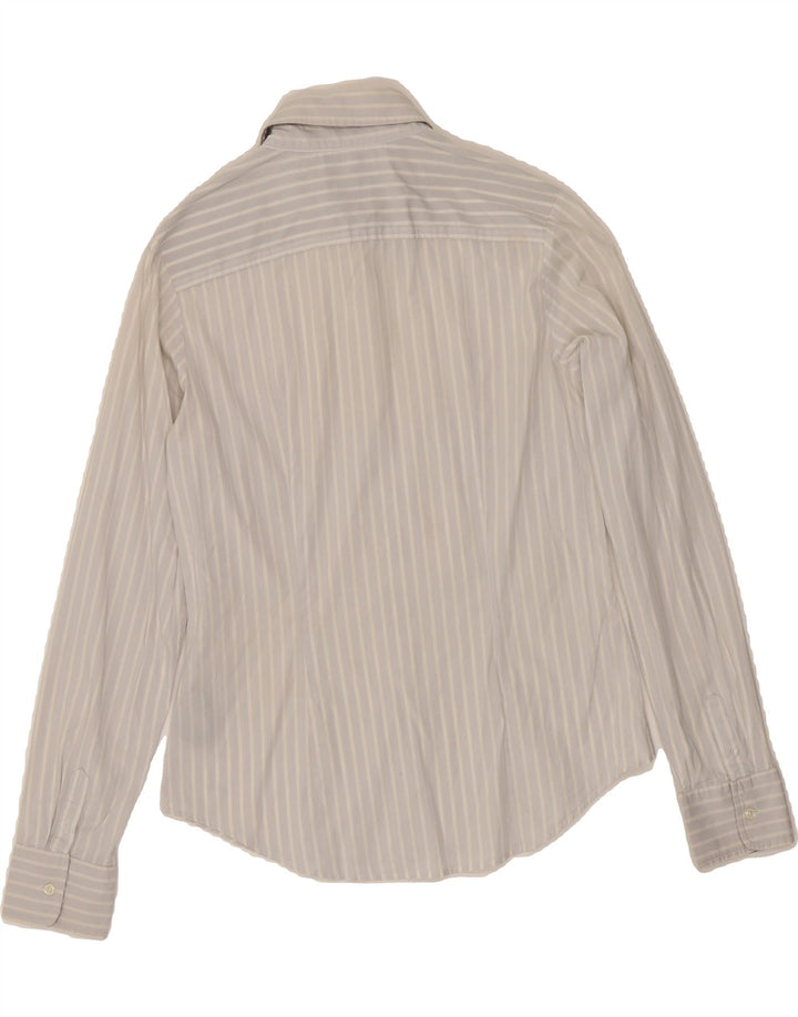 TOMMY HILFIGER Womens Shirt US 8 Medium Blue Striped Cotton Classic Vintage Tommy Hilfiger and Second-Hand Tommy Hilfiger from Messina Hembry 