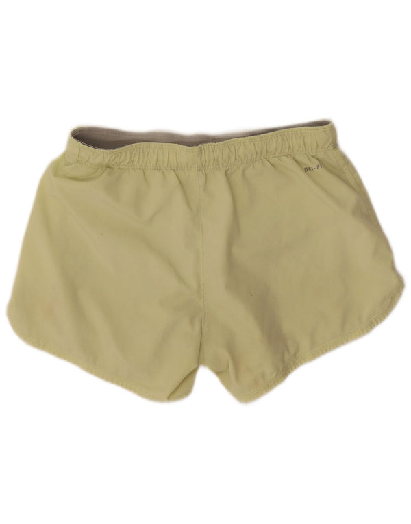 Nike Damen Dri Fit Sport Shorts UK 10 Small Gelb