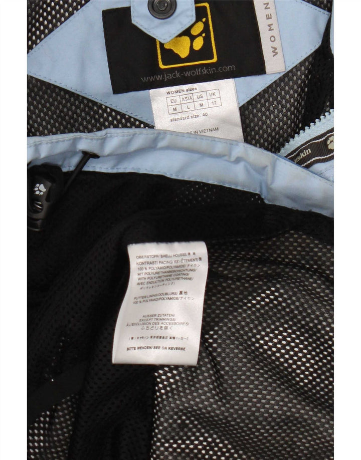 Jack Wolfskin Γυναικείο μπουφάν βροχής με κουκούλα UK 12 Medium Blue Polyamide