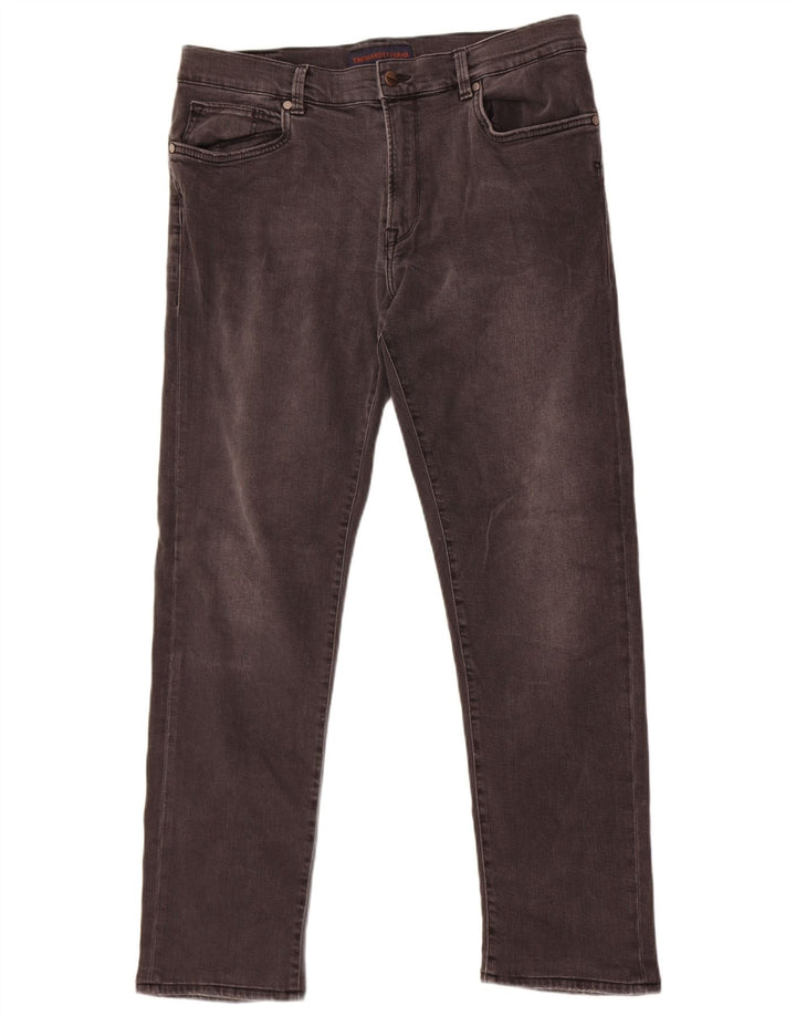 Trussardi Straight Jeans til mænd W35 L30 Grå bomuld