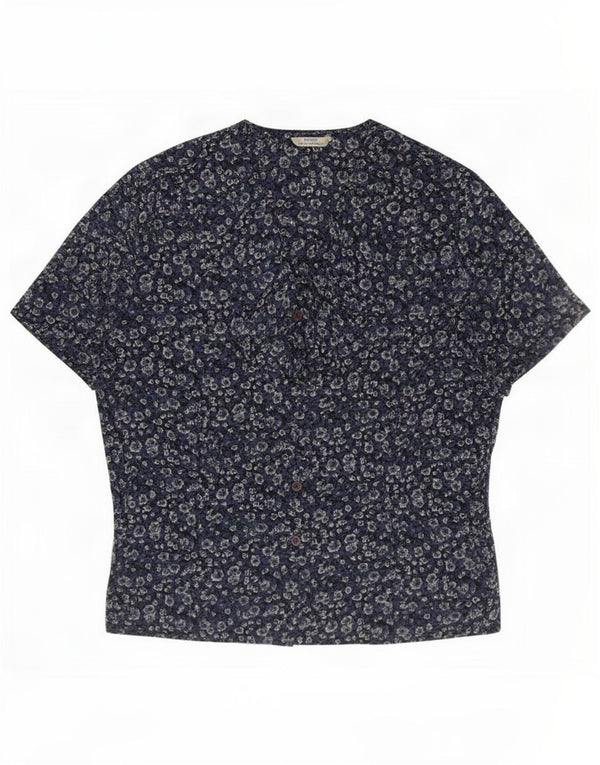 Marks & Spencer Blusa para mujer UK 46 Grande Azul marino Floral
