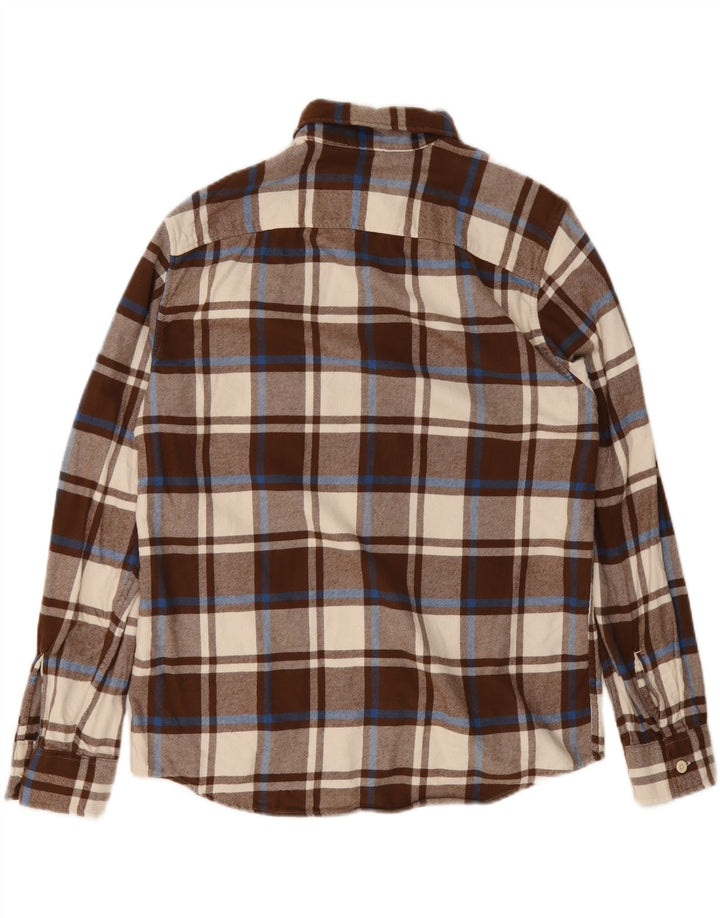 American Eagle Camisa De Franela De Algodón A Cuadros Marrón Medio Para Hombre