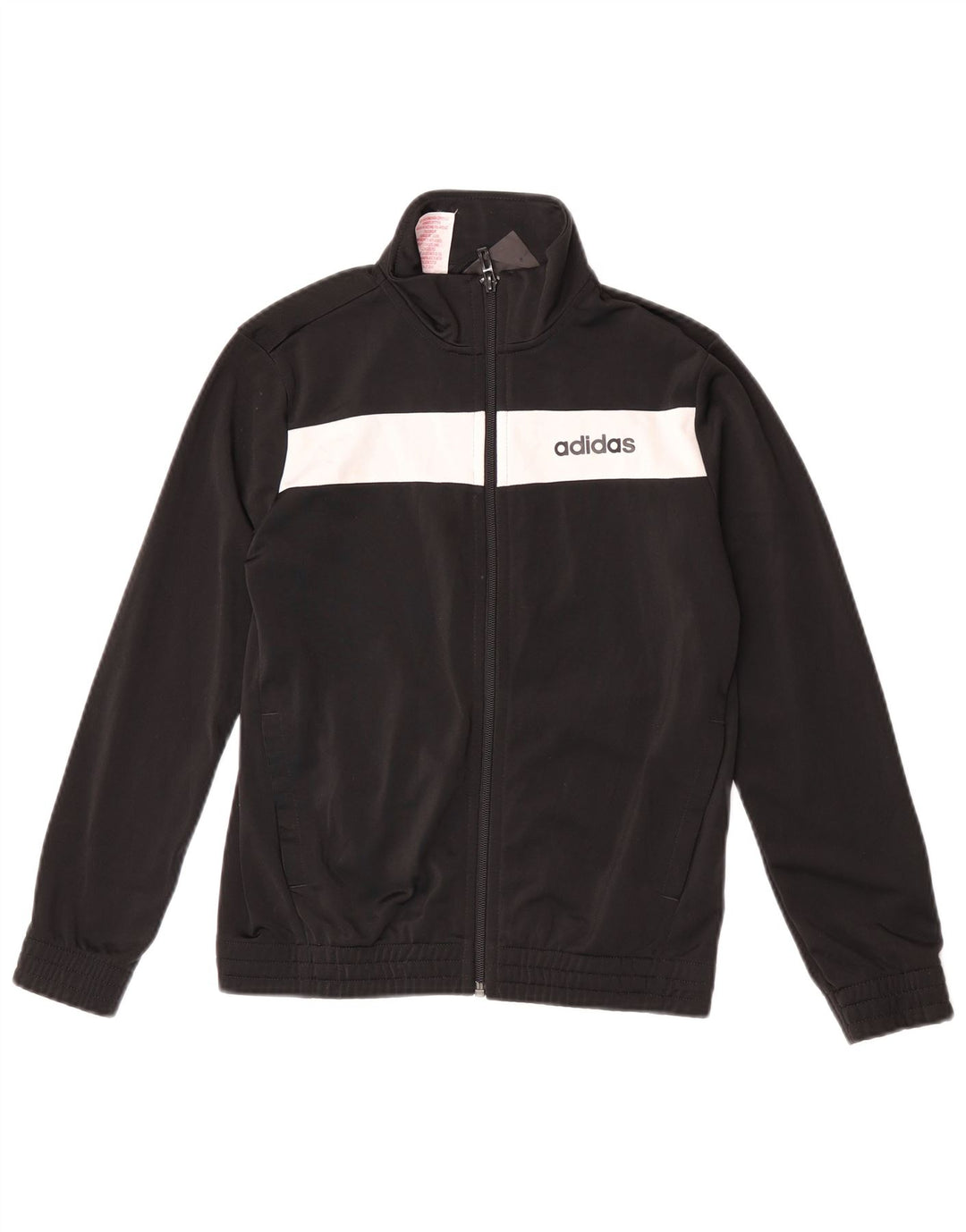 Giacca da tuta ADIDAS da ragazzo 10-11 anni in poliestere color block nero