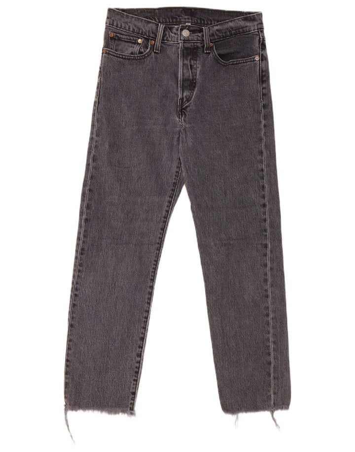 Jeans retos femininos Levi's W27 L26 algodão cinza