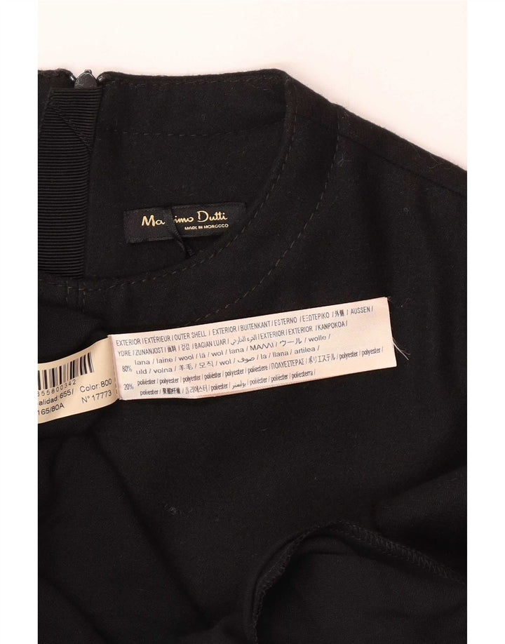 Massimo Dutti Maxi Vestido Mujer EU 34 2XS Lana Negra