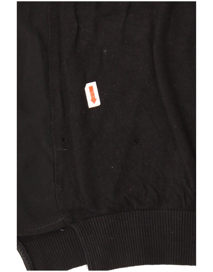 Zara Dame Kortærmet Turtle Neck Jumper Sweater UK 14 Medium Sort