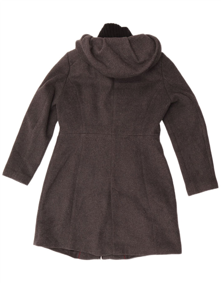 Zara Womens Hooded Overcoat UK 18 XL Grey