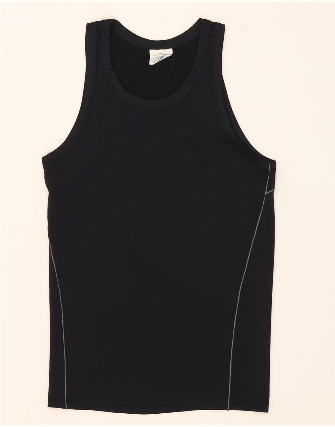 Calvin Klein Mens Colete Top Médio Poliéster Preto