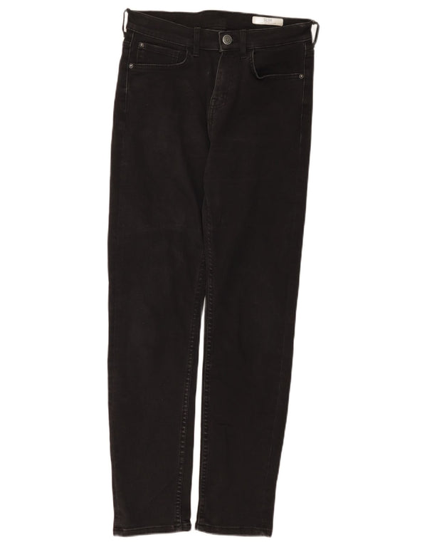 Marks & Spencer Womens Slim Jeans UK 10 Small W28 L28 Black Cotton