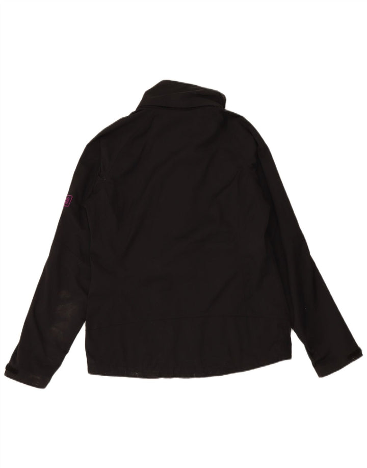 JACK WOLFSKIN Womens Rain Jacket UK 10 Small Black Polyamide
