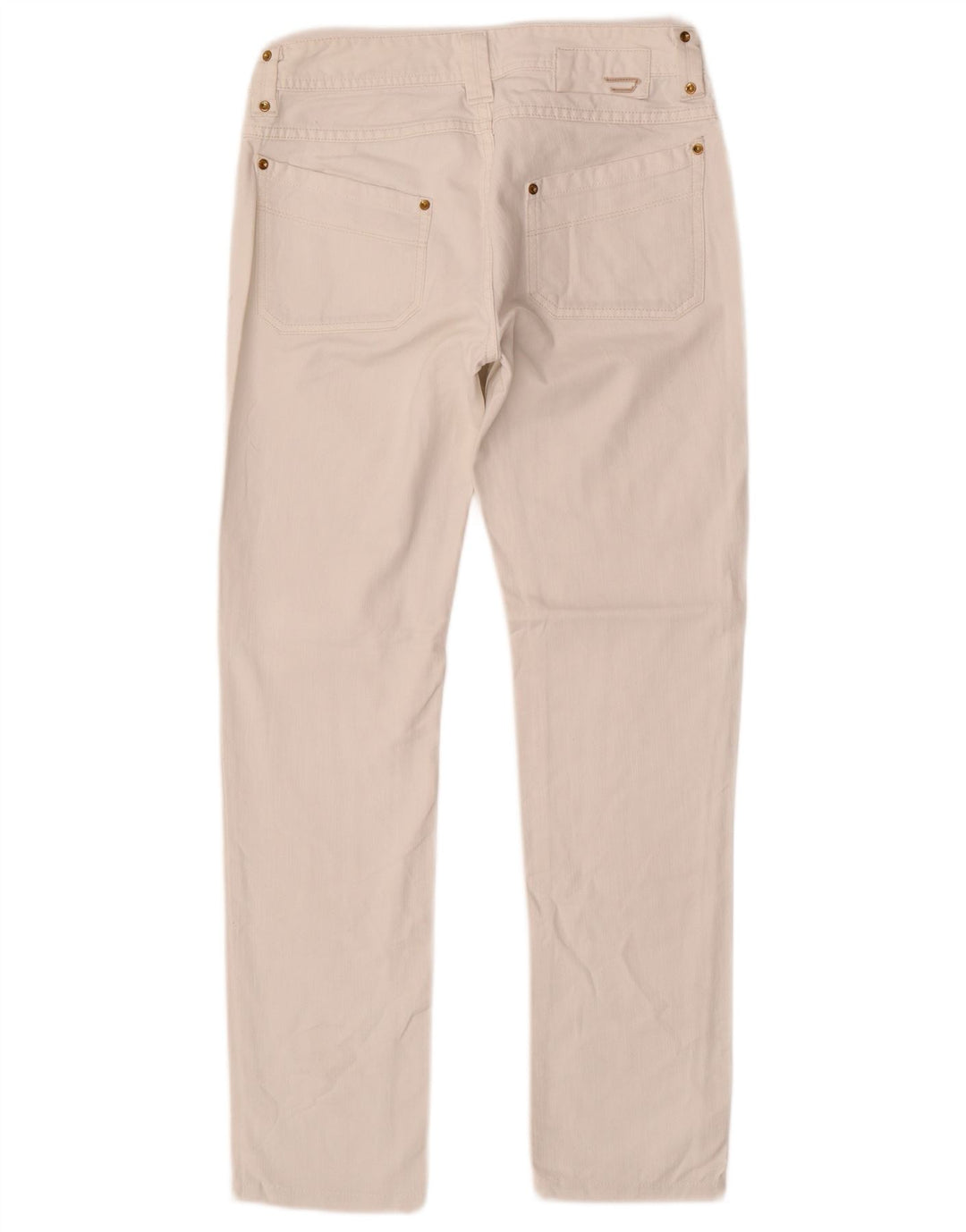 DIESEL Dame Straight Jeans W27 L29 Hvid Bomuld