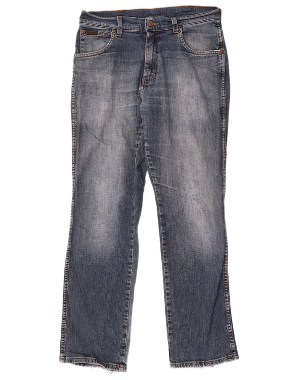 Wrangler Mens Texas Stretch Straight Jeans W31 L30 kék pamut