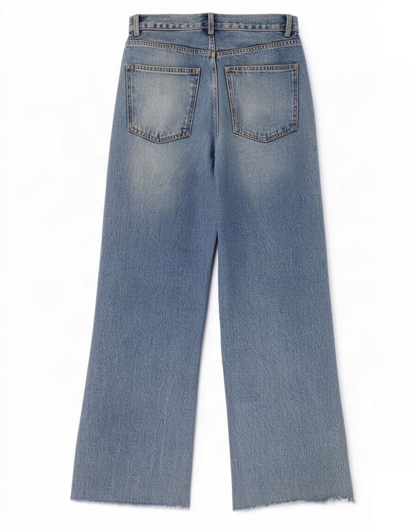 Zara Γυναικείο Wide Leg Jeans EU 38 Small W28 L28 Blue