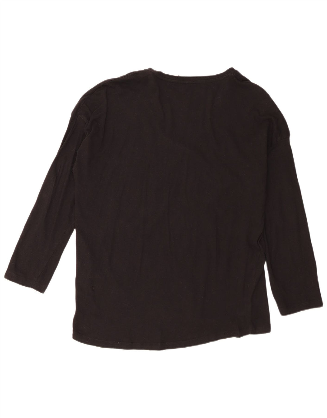 Zara Damen Trafaluc Übergroßes Top 3/4 Ärmel UK 10 Small Schwarz