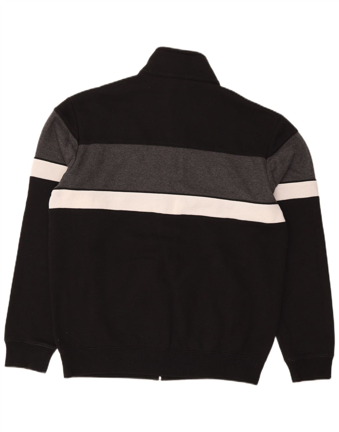 Champion Mens Tracksuit Top Jacket Large Black Colourblock Cotton