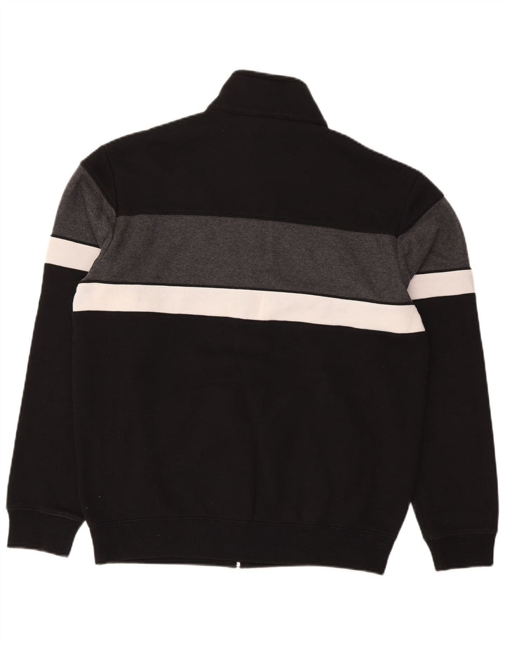 Champion Mens Tracksuit Top Jacket Large Black Colourblock Cotton