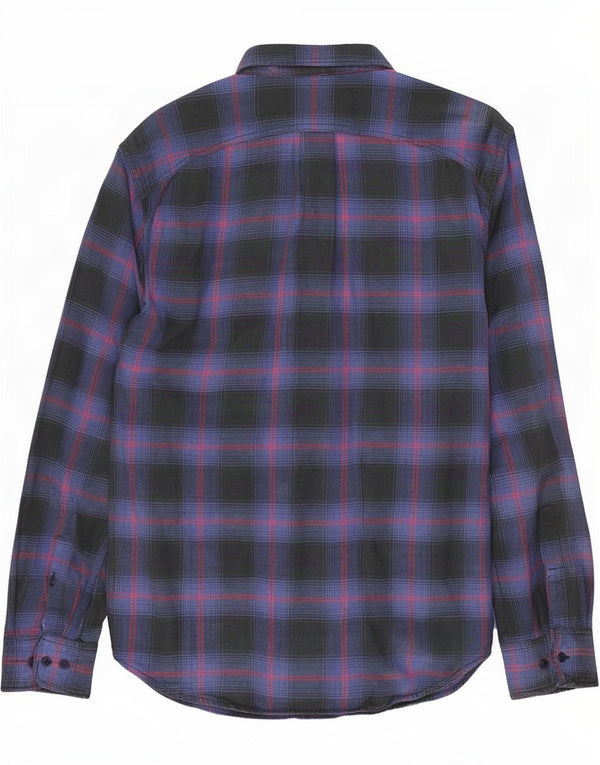 Camicia Lee da uomo in flanella dalla vestibilità rilassata, piccola, in cotone a quadri blu navy