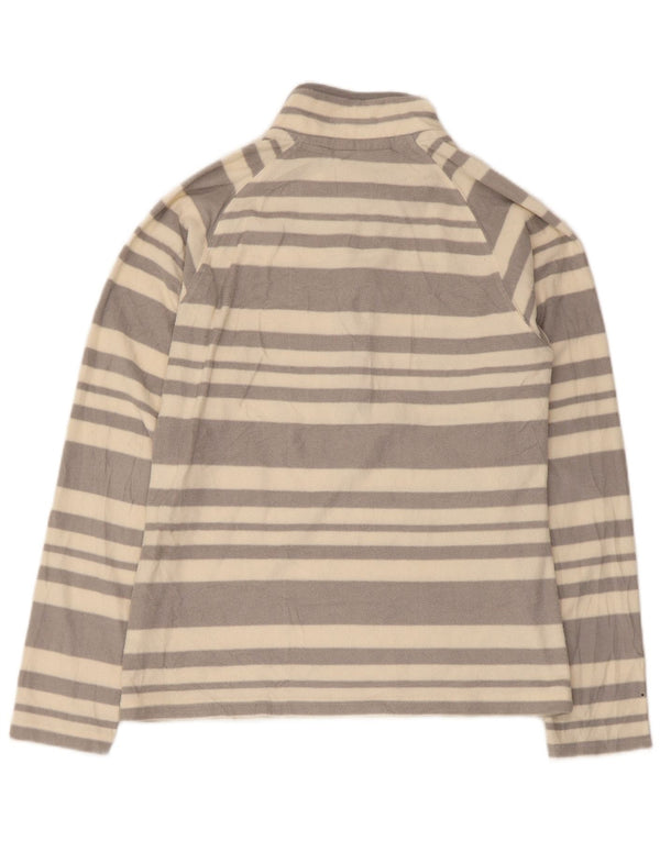 Jersey de forro polar con cuello y cremallera para mujer de Mountain Warehouse UK 40 Small Grey Stripes