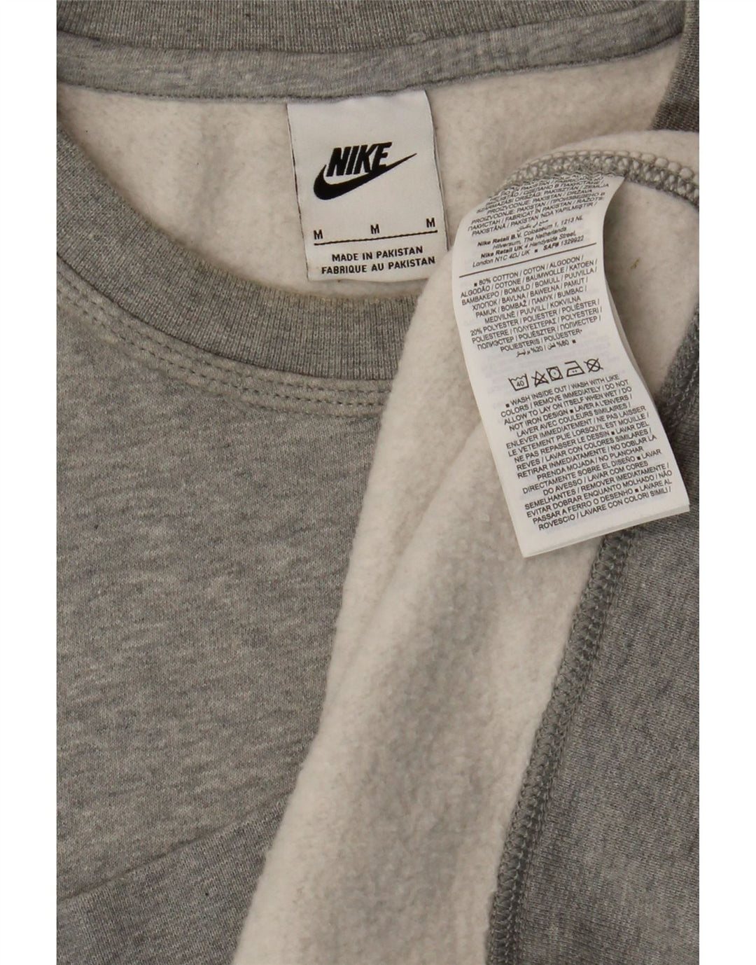 Pulover Nike pentru bărbați, bumbac cu pete, gri mediu