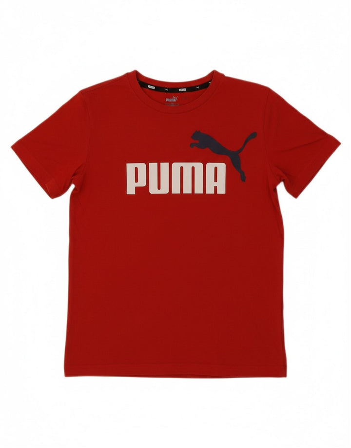 PUMA Boys Graphic T-Shirt Top 13-14 Years Red