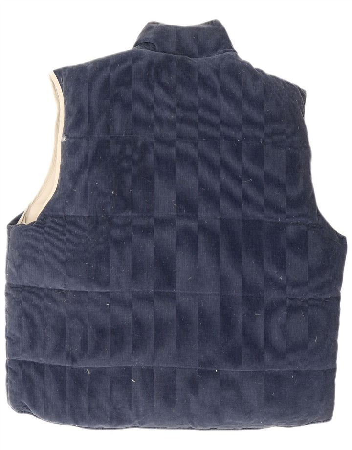 Dockers Mens Reversible Padded Gilet UK 44 2XL Beige Polyester