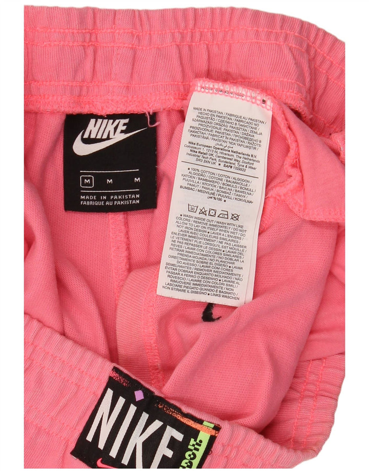 Nike Womens Sport Shorts UK 14 Medium  Pink Cotton