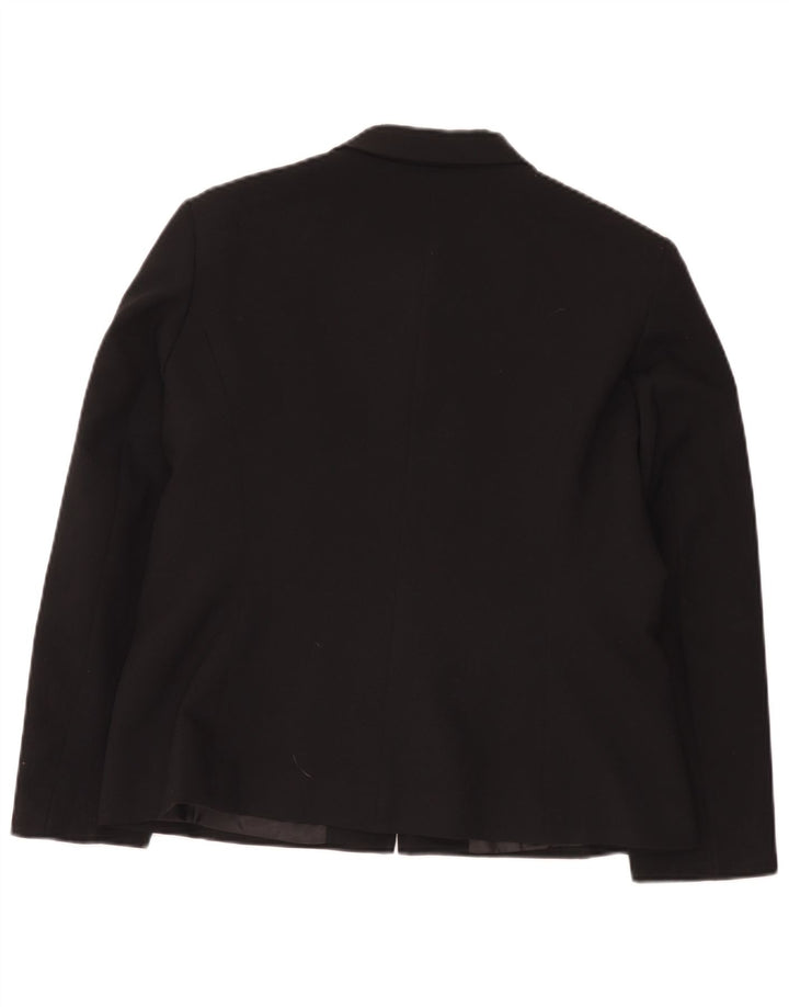Vintage Dame Blazer Jakke med fuld lynlås UK 16 Large Black