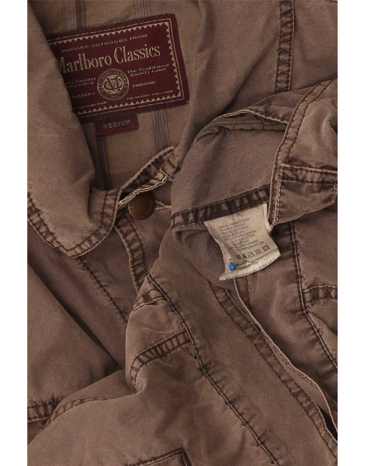 Marlboro Classics Mens Bomber Jacket UK 38 Medium Brown Cotton