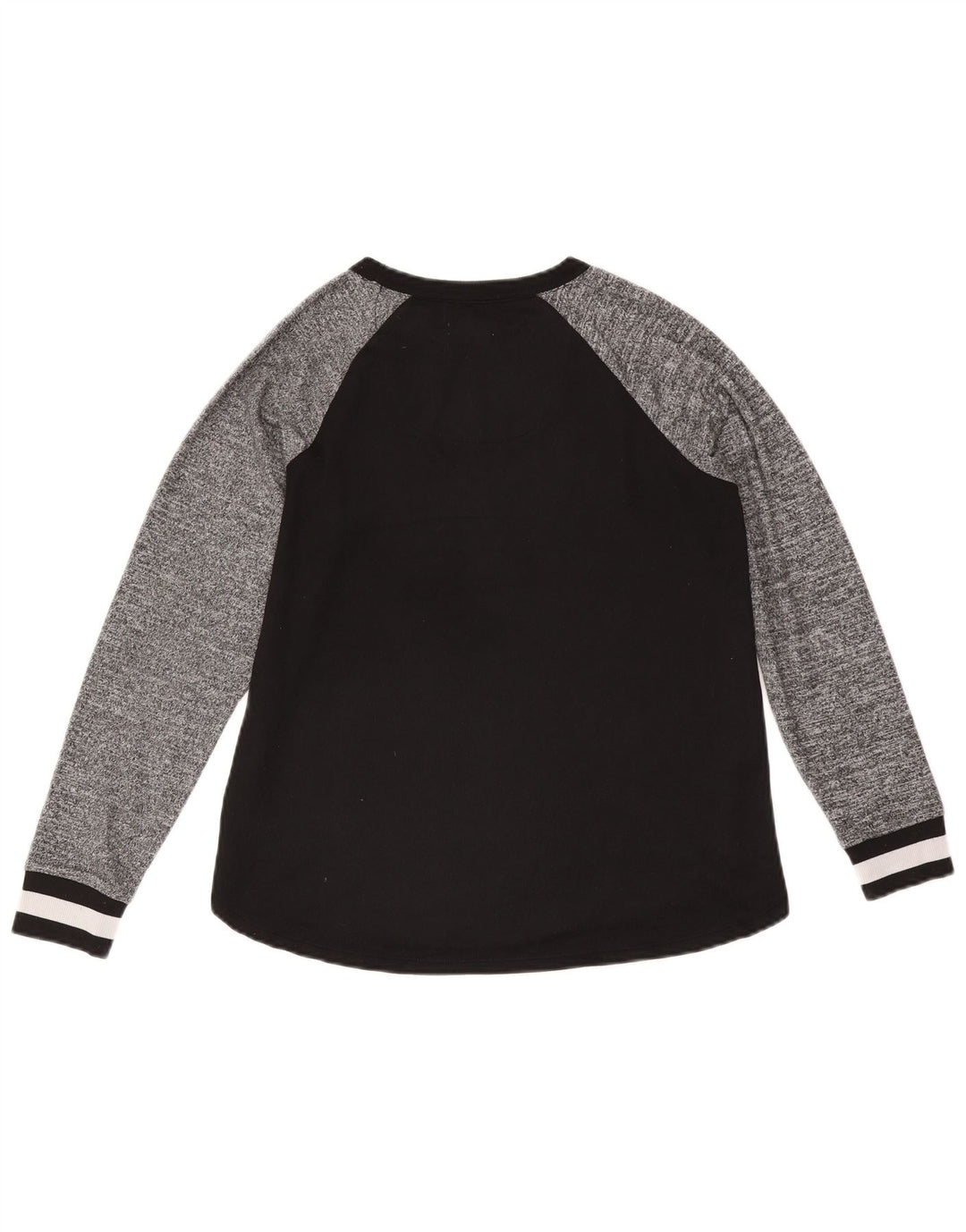 Dkny Womens Grafisk Top Langærmet UK 10 Small Black Colourblock Polyester