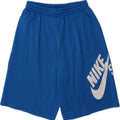 NIKE Boys Graphic Sport Shorts 10-11 Years Medium Blue Polyester Vintage Nike and Second-Hand Nike from Messina Hembry 