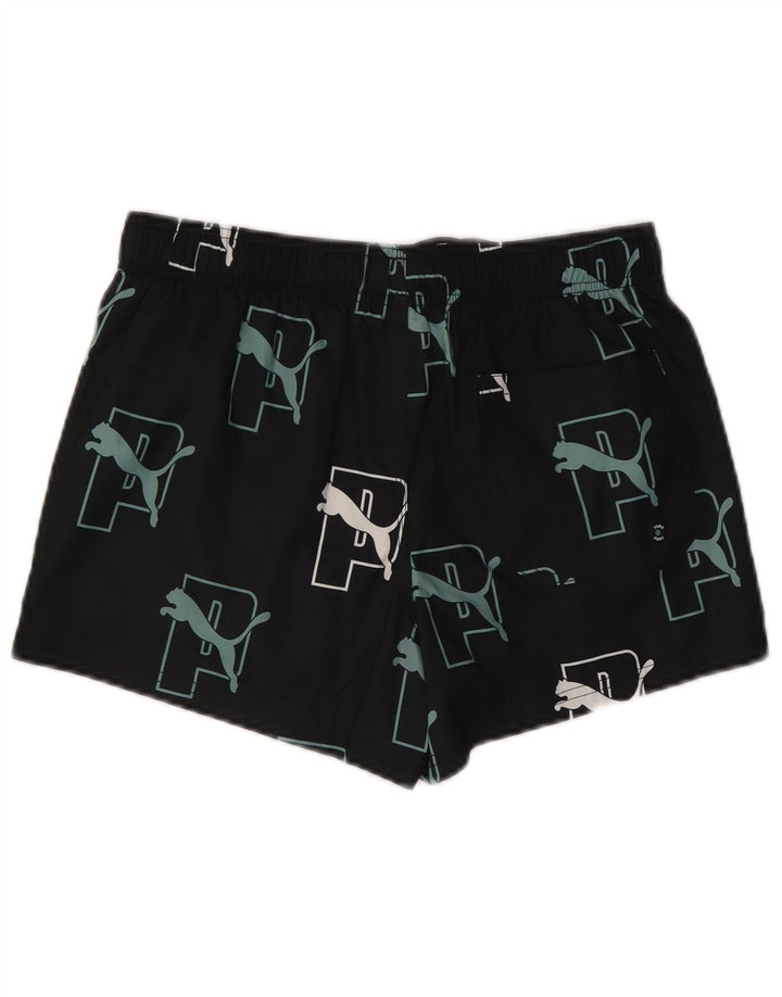 Puma Mens Graphic Sport Shorts Small Black Polyester Sports