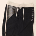 O'Neill Mens Graphic Swimming Shorts Medium  Black Striped Polyester