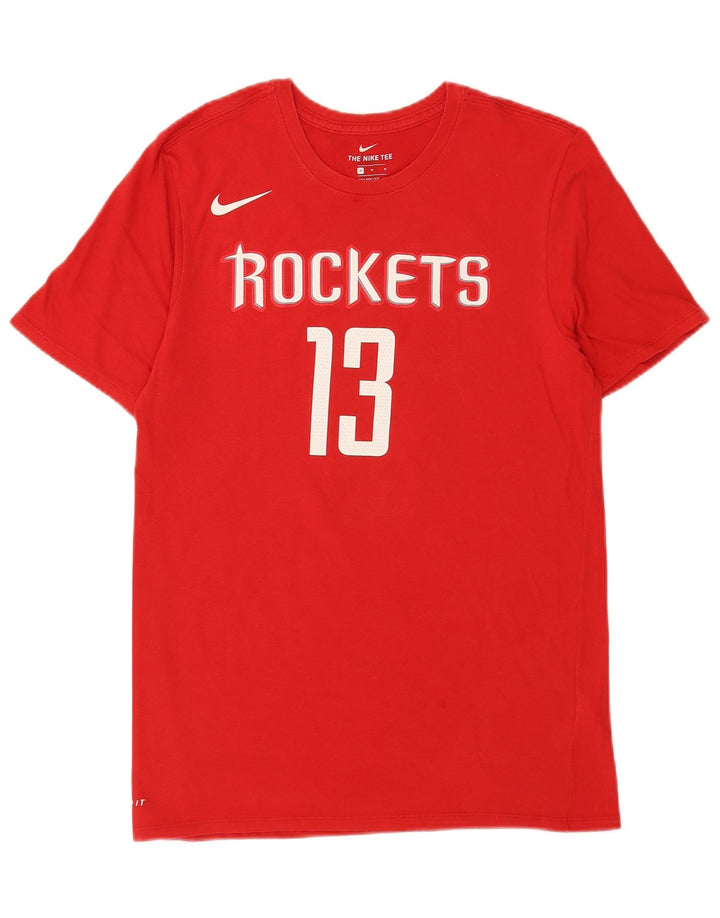 Nike Homme Houston Rockets Graphic T-Shirt Haut Rouge Moyen Coton