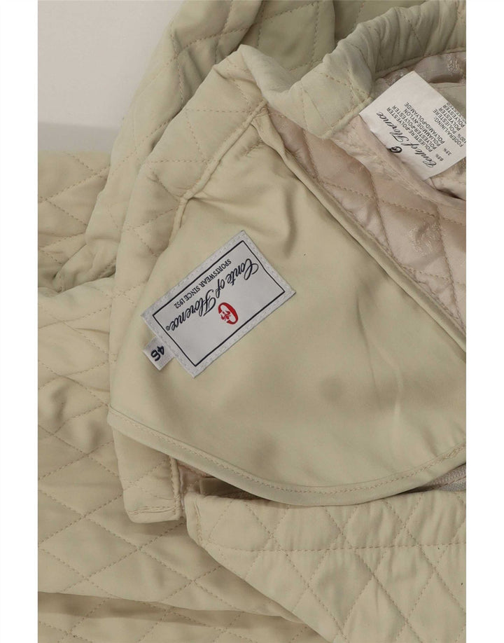 Conte of Florence Womens Quilted Jacket IT 46 Large Green Polyester