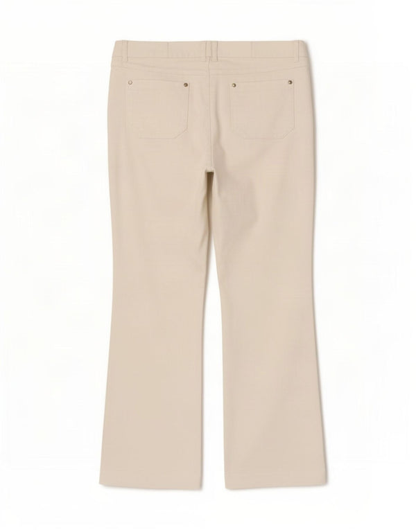Marks & Spencer Womens Straight Casual Trousers UK 16 Large W36 L29 White