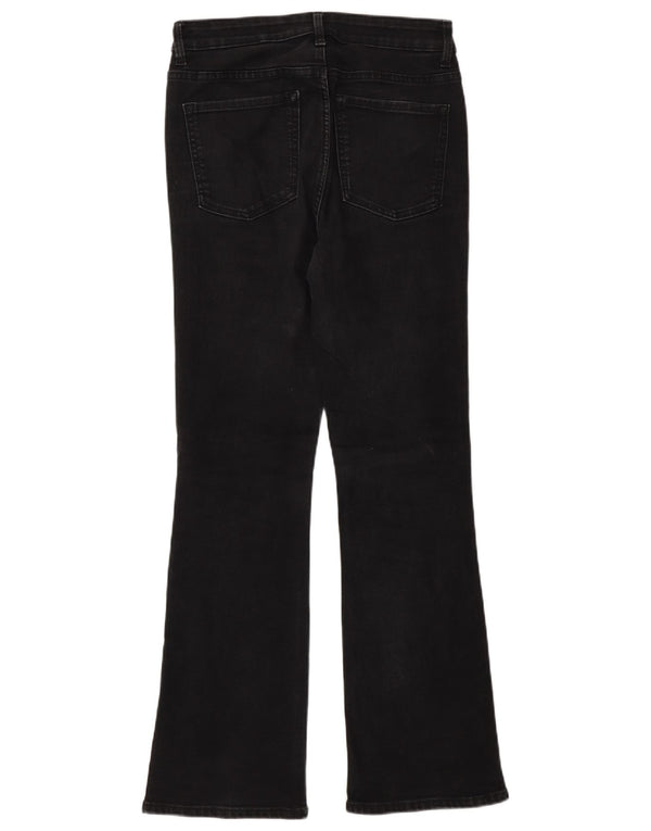 Marks & Spencer Damen Schlagjeans UK 10 Small W26 L30 Graue Baumwolle