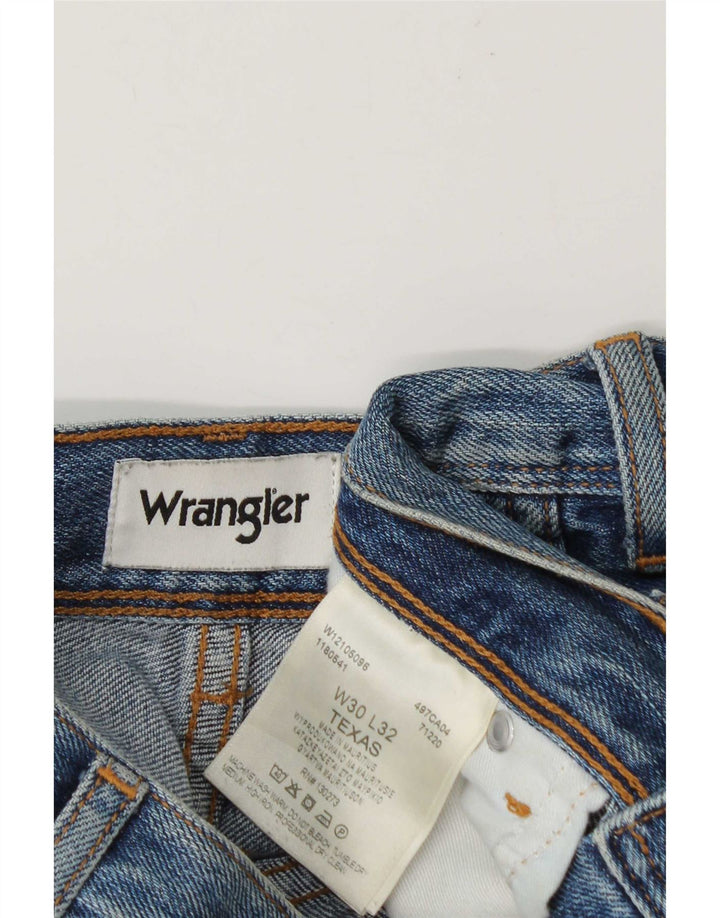 Wrangler Mens Texas Straight Jeans W30 L28 Blue Cotton