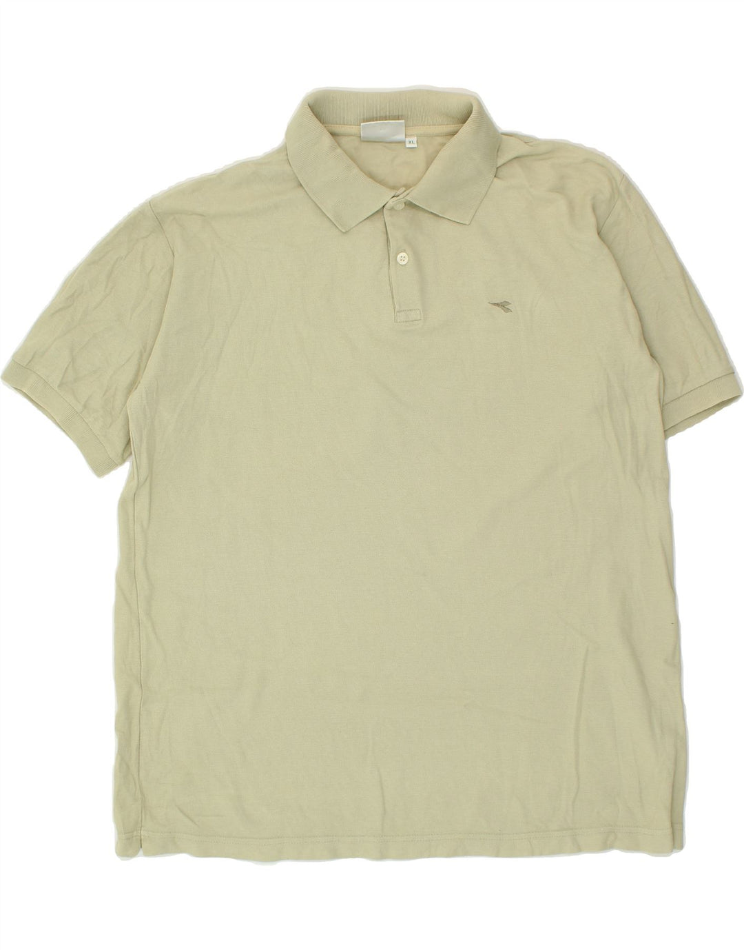 DIADORA Mens Polo Shirt XL Beige Cotton Vintage Diadora and Second-Hand Diadora from Messina Hembry 