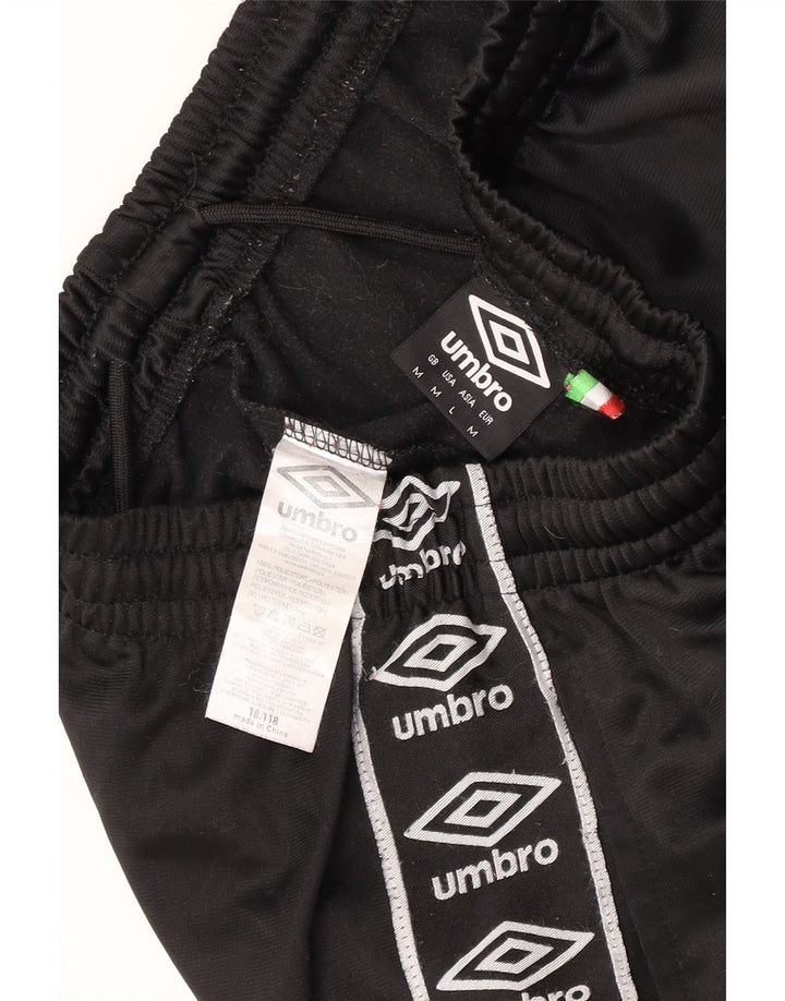 Pantaloni de trening grafic Umbro pentru bărbați, poliester mediu negru