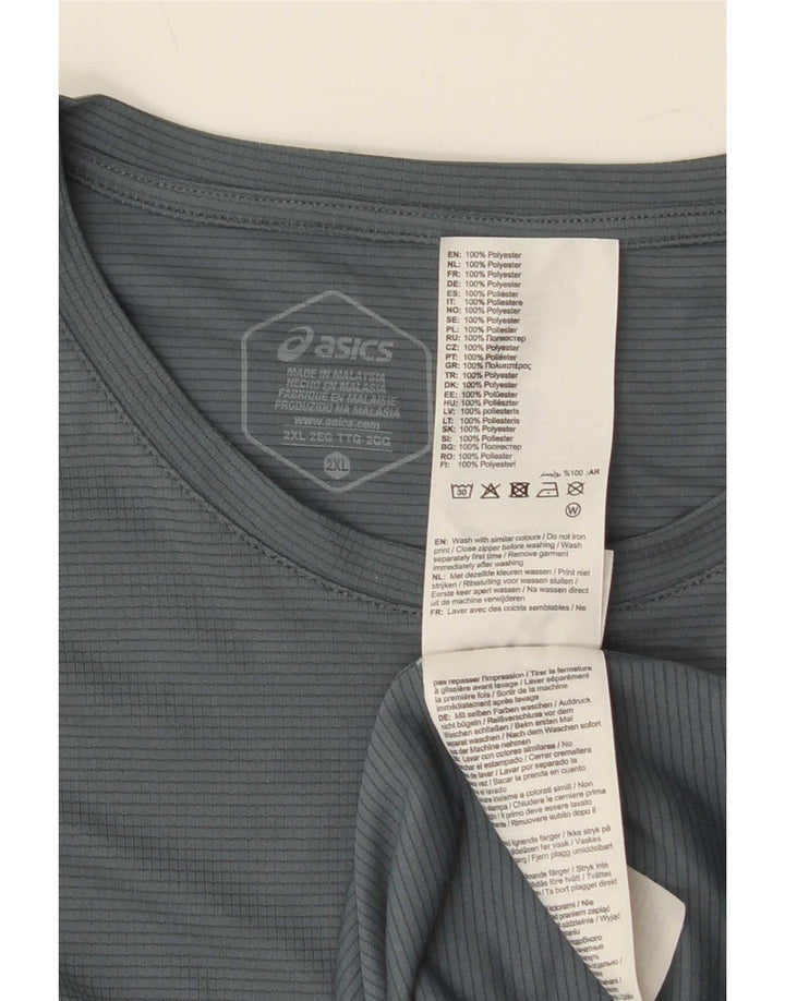T-shirt męski Asics Top 2XL Granatowy poliester