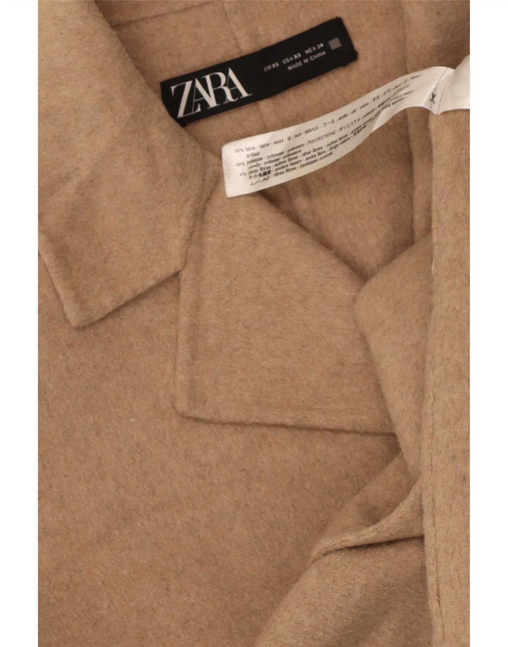 Soprabito oversize da donna Zara UK 6 XS Beige Lana
