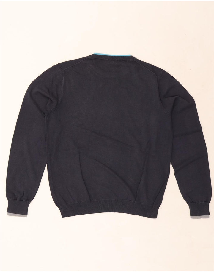 Sun68 Herre rund hals sweater lille marineblå bomuld
